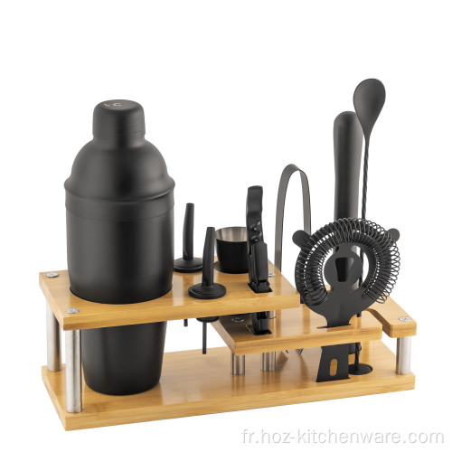 Double cocktail Shaker Set avec stand